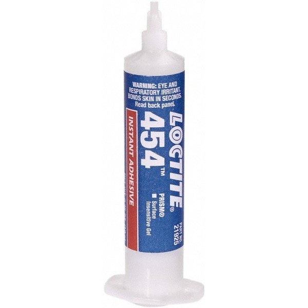 Loctite 454 Prism Instant Adhesive, Surface Insensitive Gel 10 gm Net Wt. Syringe - LOC21925