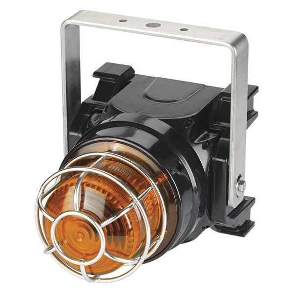 Federal Signal Strobe Light, Amber, Xenon, 0.34A, Brckt Mnt - G-STR-230-T-A