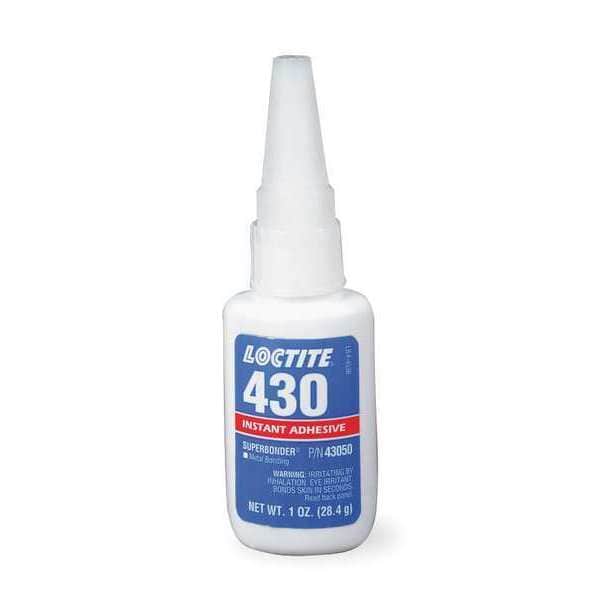 Loctite Instant Adhesive, 430 Series, Clear, 1 oz, Bottle - 233978