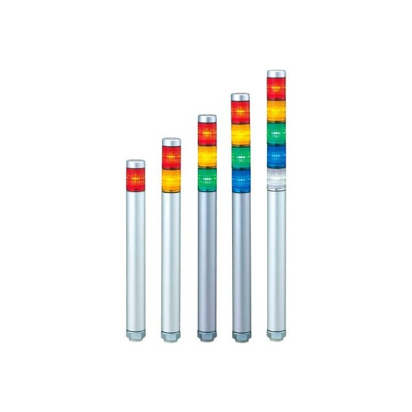 Patlite Usa Corporation Patlite Continuous Light, NPN & PNP Compatible, Red/Amber/Green/Blue Light, AC/DC24V - MP-402-RYGB