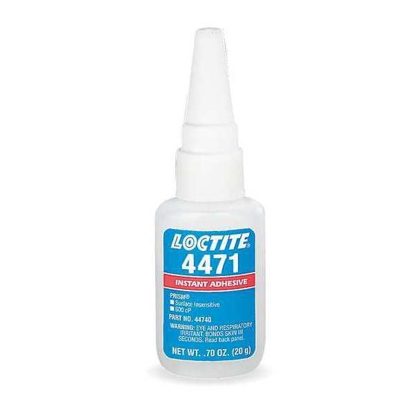 Loctite Instant Adhesive, 4471 Series, Clear, 0.7 oz, Bottle - 158530