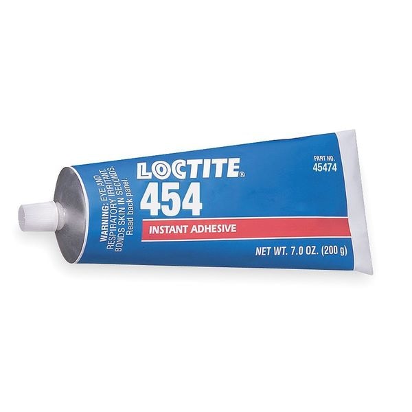Loctite Instant Adhesive, 454 Series, Clear, 7 oz, Tube - 234004
