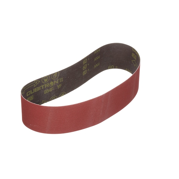 3M Cubitron Sanding Belt, 4 in W, 138 in L, Closed Coat, Precision Shaped Ceramic, 36+ Grit, Maroon, Red - 7010514356