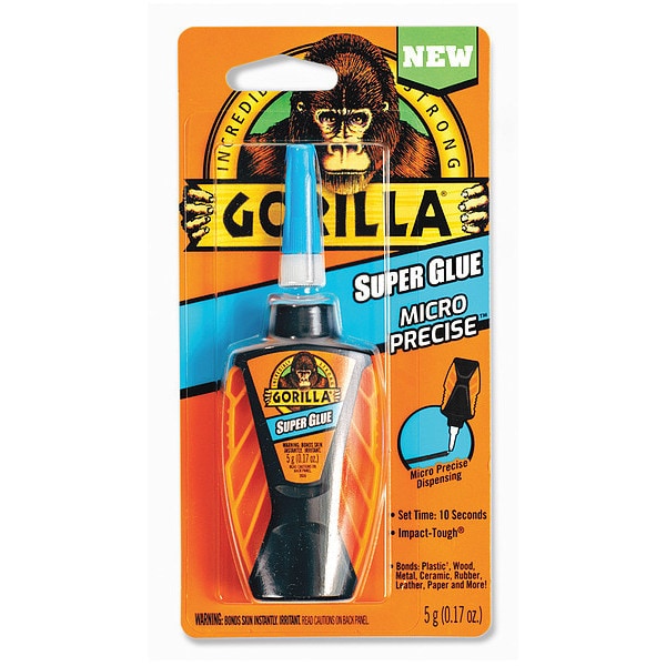 Gorilla Glue Instant Adhesive, Super Glue Micro Precise Series, Clear, 0.52 oz, Tube - 6770002