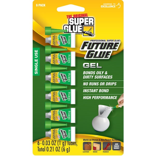 Super Glue The Original High Strength Cyanoacrylate All Purpose Super Glue, 6 PK - 11710005