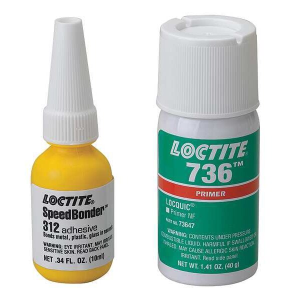 Loctite Wall Base Adhesive, SpeedBonder Series, Off-White, 1 gal, Pail - 228191