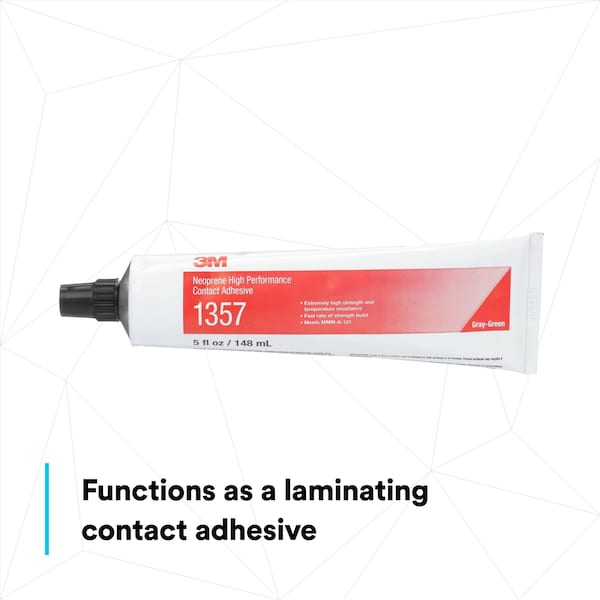 3M Contact Cement, 1357 Series, Green, 5 oz, Tube - 1357