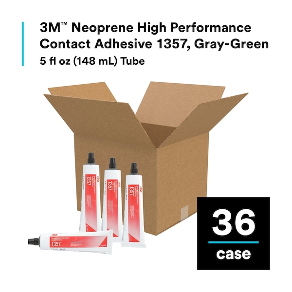 3M Contact Cement, 1357 Series, Green, 5 oz, Tube - 1357