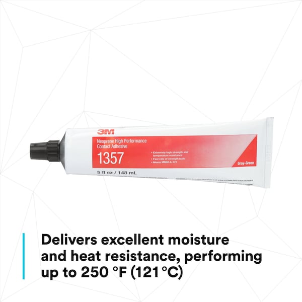3M Contact Cement, 1357 Series, Green, 5 oz, Tube - 1357