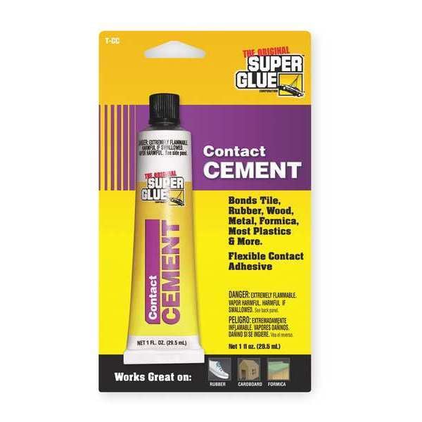 Super Glue Instant Adhesive, T-CC Series, Clear, 0.17 oz, Tube - T-CC48