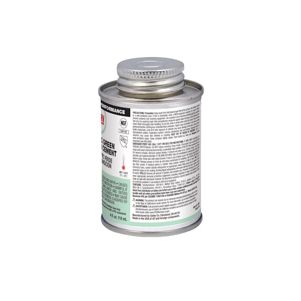 Oatey Oatey Green Transition Cement For ABS/PVC 4 oz - 30900V
