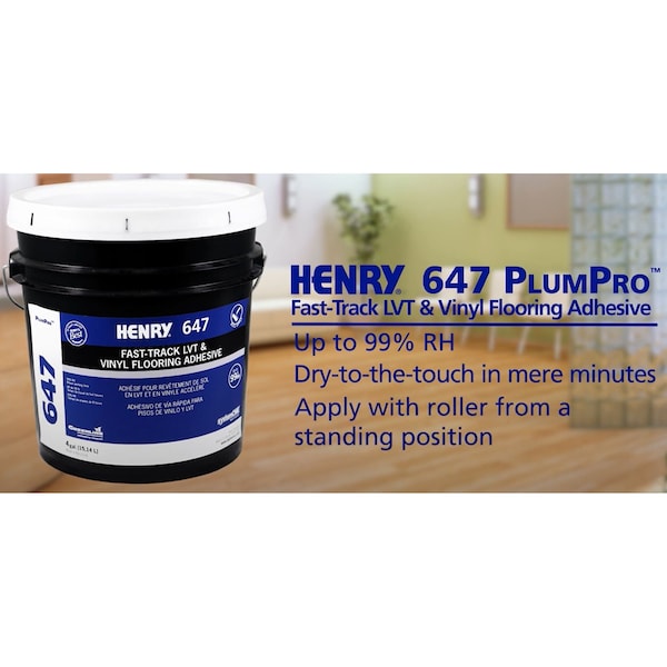 Henry Henry 647 PlumPro Fast-Track, Roll-Apply Vinyl Adhesive 1 GAL - 647 1 GAL