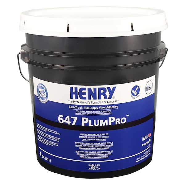Henry Henry 647 PlumPro Fast-Track, Roll-Apply Vinyl Adhesive 4 GAL - 647 4 GAL