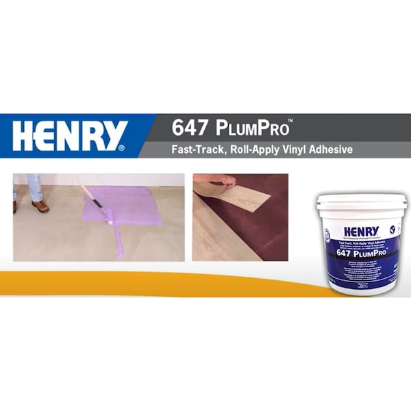 Henry Henry 647 PlumPro Fast-Track, Roll-Apply Vinyl Adhesive 4 GAL - 647 4 GAL