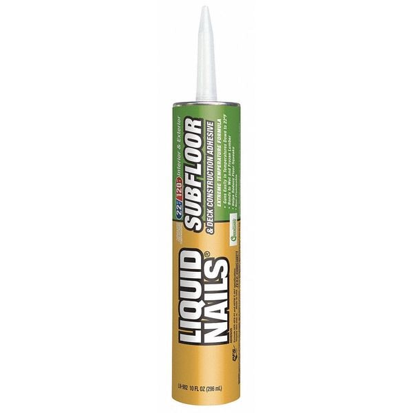 Liquid Nails Floor Adhesive, Subfloor & Deck Series, White, 10 oz, Cartridge - LN-902
