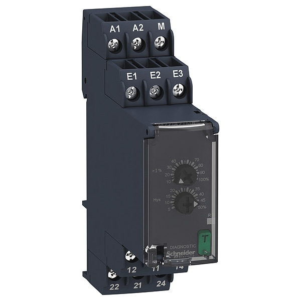 Sensor de corriente ajustable Schneider Electric, 8A, 24-240VAC/DC, 12 pines - RM22JA21MR