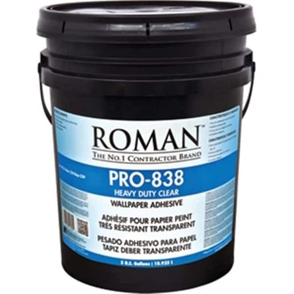 Roman Decorating Products Roman Decorating Products PRO-838 5 Gallon Clear Heavy Duty Adhesive - 17104113055