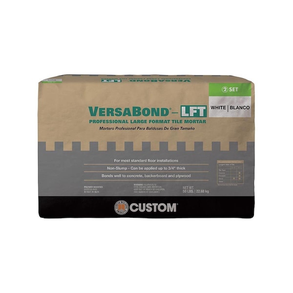 Dendesigns 221826 50 lbs Versabond - Left Fortified Medium Bed Mortar - White - DE3573064