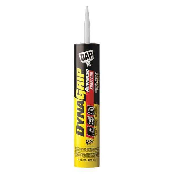 Dap Floor Adhesive, Advanced Subfloor Series, clear, 28 oz, Cartridge - 27042