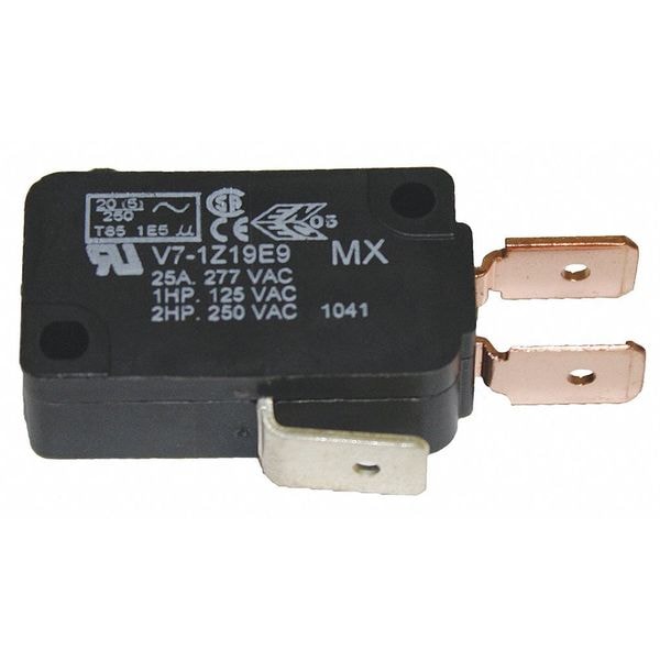 Interruptor de Acción Rápida en Miniatura Honeywell, Pin, Actuador de Émbolo, SPDT, Calificación de Contacto de 25A @ 240V AC - V7-1Z19E9