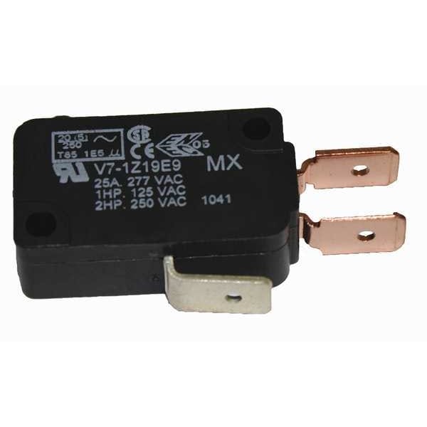 Interruptor de Acción Rápida en Miniatura Honeywell, Pin, Actuador de Émbolo, SPDT, Calificación de Contacto de 25A @ 240V AC - V7-1Z19E9
