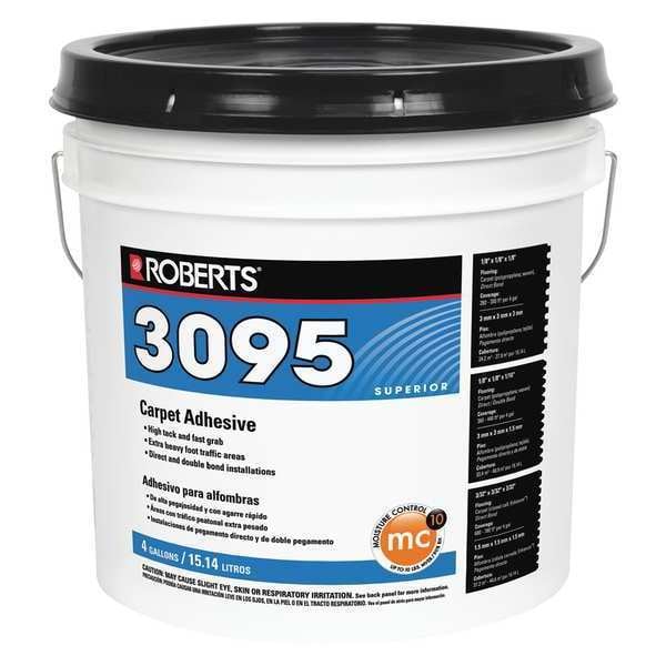 Roberts Tile Adhesive, 3095 Series, Creamy Tan, 4 gal, Pail - 3095-4