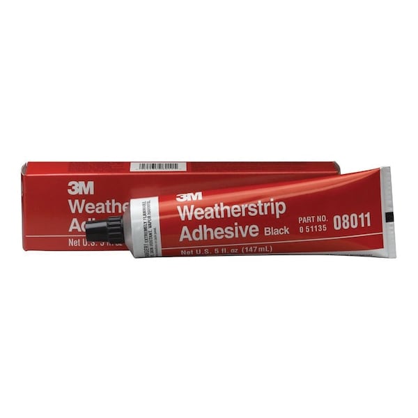 3M 3M Black Weatherstrip Adhesive, 08011, 5 fl oz, Tube - 7010362993