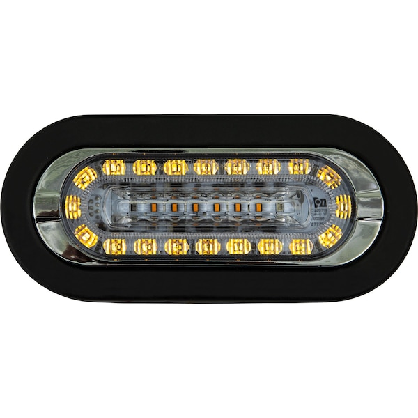 Buyers Products Combination 6 Inch LED Amber Marker Light with Amber Strobe Light - 5626026