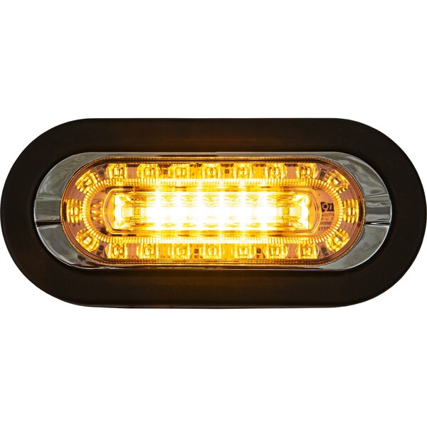Buyers Products Combination 6 Inch LED Amber Marker Light with Amber Strobe Light - 5626026