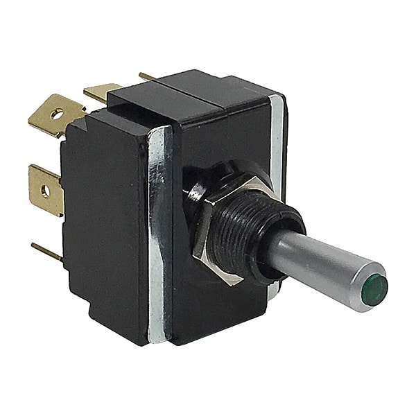 Interruptor de Palanca de Carling Technologies, SPDT, 5 Conexiones, Encendido/Apagado/Encendido, 3/4 hp, 20A @ 12V - LT-1561-601-012