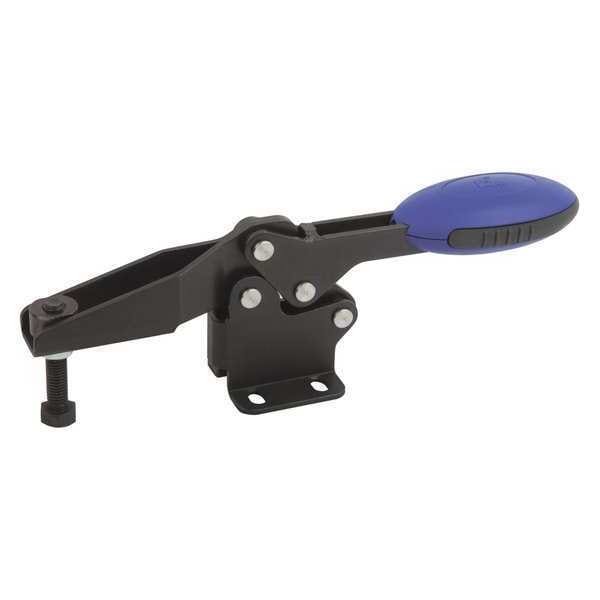 Kipp Toggle Clamp Horizontal, Foot Horiz. F1=400, Clamping Spindle M04X16, Steel, Blue - K0660.004001