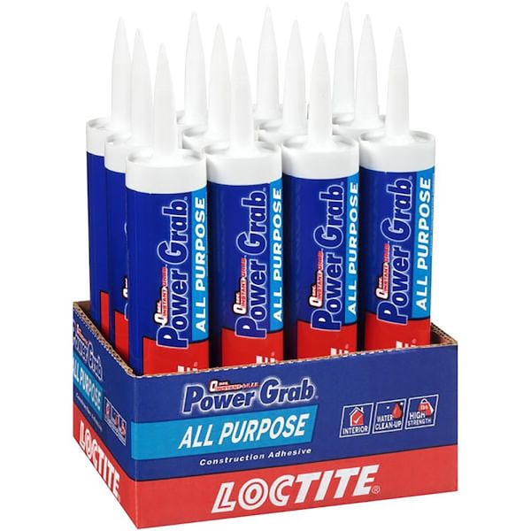 Loctite Power Grab Loctite Power Grab All Purpose Synthetic Latex All Purpose Construction Adhesive 9 oz - 2022554