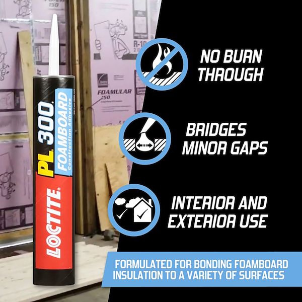 Loctite Loctite PL 300 Foamboard Acrylic Latex Construction Adhesive 28 oz - 1421930