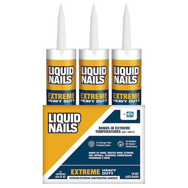 Liquid Nails Liquid Nails Extreme Heavy Duty Acrylic Latex Construction Adhesive 10 oz - LN-907