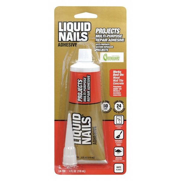 Liquid Nails Adhesive, Projects Series, Off-White, 4 oz, Tube - LN-700