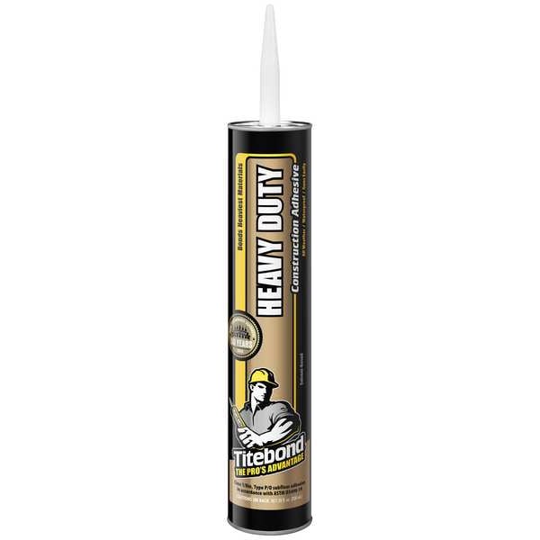 Titebond Construction Adhesive, Solvent-Based Heavy Duty Series, Light Tan, 28 oz, Cartridge - 5262