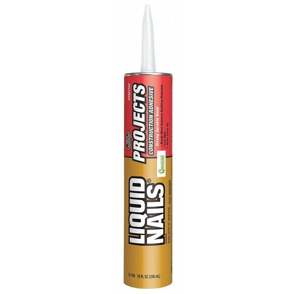 Liquid Nails Construction Adhesive, Projects Series, Clear, 10 oz, Cartridge - LN-601
