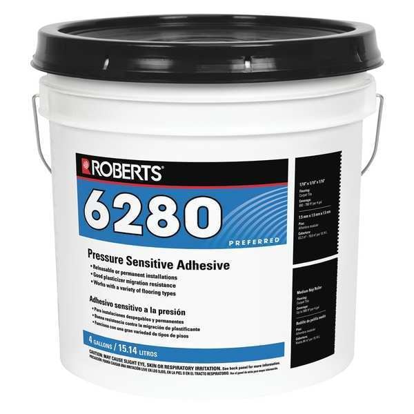 Roberts Floor Adhesive, 6280 Series, Off-White, 1 gal, Pail - R6280-4