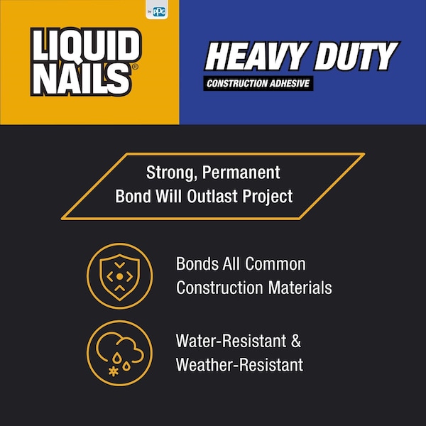 Liquid Nails Liquid Nails Heavy Duty Acrylic Latex Construction Adhesive 28 oz - LNP-903 28