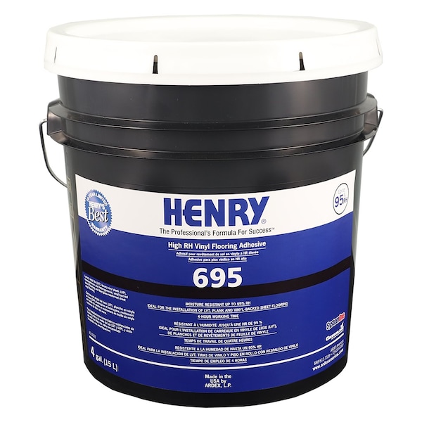 Henry Henry 695  High RH Vinyl Flooring Adhesive 4 GAL - 695 4 GAL
