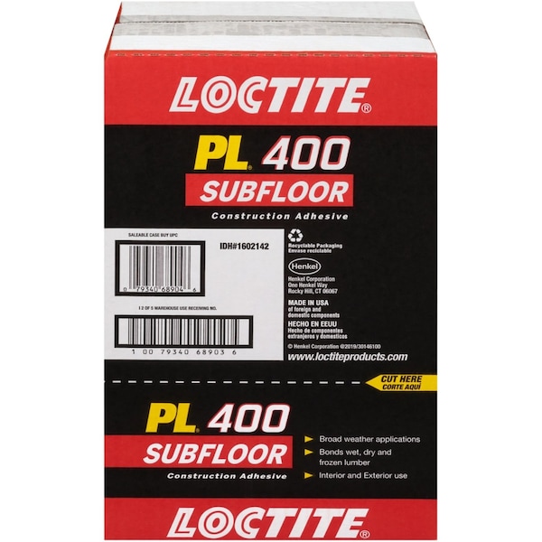 Loctite Loctite PL 400 Subfloor Adhesive Synthetic Rubber Subfloor Construction Adhesive 28 oz - 1602142