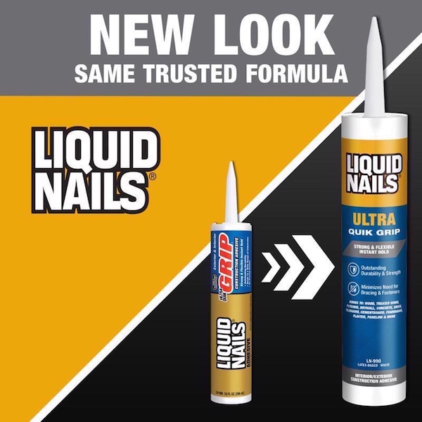 Liquid Nails Liquid Nails Ultra Quick Grip Synthetic Elastomeric Polymer Construction Adhesive 10 oz - LN-990 10