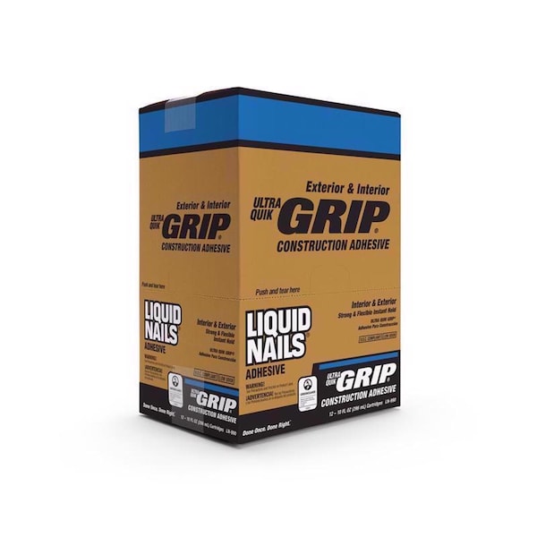 Liquid Nails Liquid Nails Ultra Quick Grip Synthetic Elastomeric Polymer Construction Adhesive 10 oz - LN-990 10