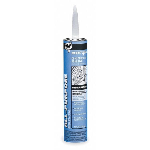 Dap Construction Adhesive, Beats The Nail Series, Tan, 10.3 oz, Cartridge - 7079825082