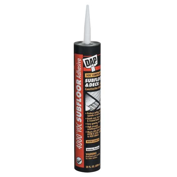 Dap Floor Adhesive, Subfloor Series, Tan, 28 oz, Cartridge - 27515