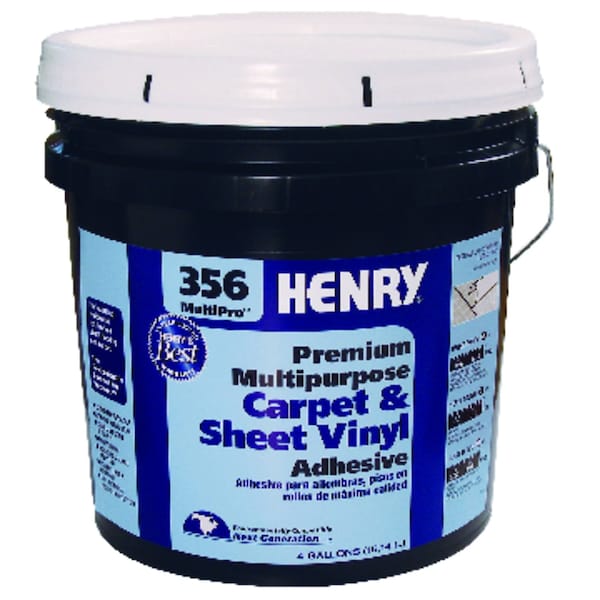 Henry Henry 356 MultiPro Premium Multipurpose High Strength White Carpet & Sheet Vinyl Adhesive 4 gal - 12075