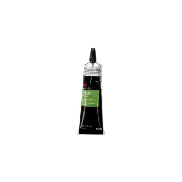 3M 3M Super Weatherstrip and Gasket Adhesive, 08581, 2 fl oz, Tube, Black, Tube - 7010328150