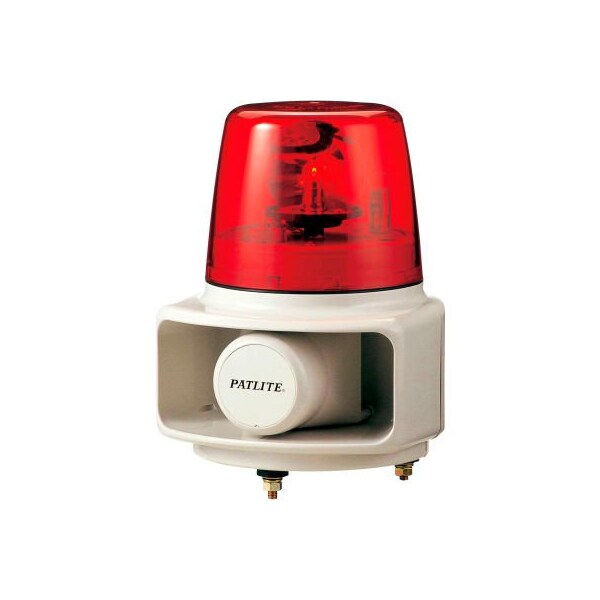 Patlite Usa Corporation Patlite RT-120E-R+FC015 Smart Alert Plus Rotating Beacon & Horn W/32 Sounds, Red Light, AC120V - RT-120E-R+FC015