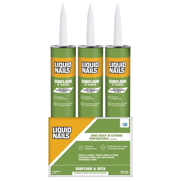 Liquid Nails Liquid Nails Subfloor & Deck Synthetic Rubber Construction Adhesive 28 oz - LNP-602 28