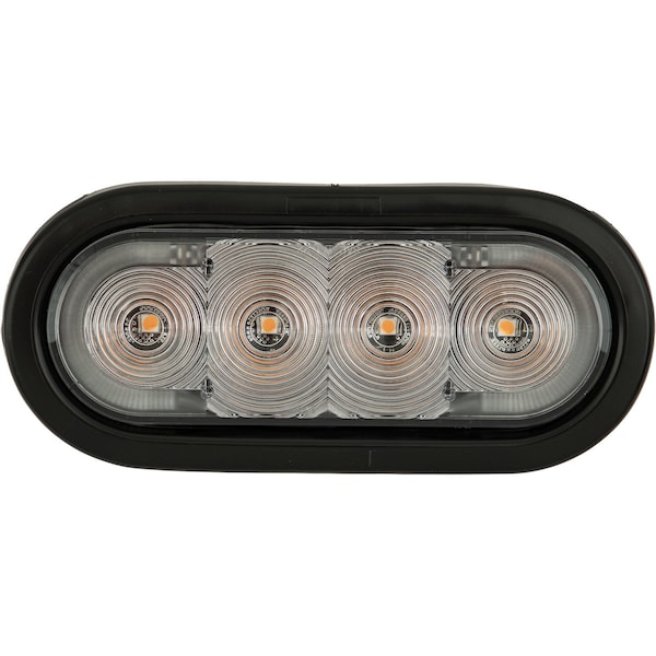 Buyers Products 6 Inch LED Oval Strobe Light with Amber LEDs and Clear Lens - SL62CA